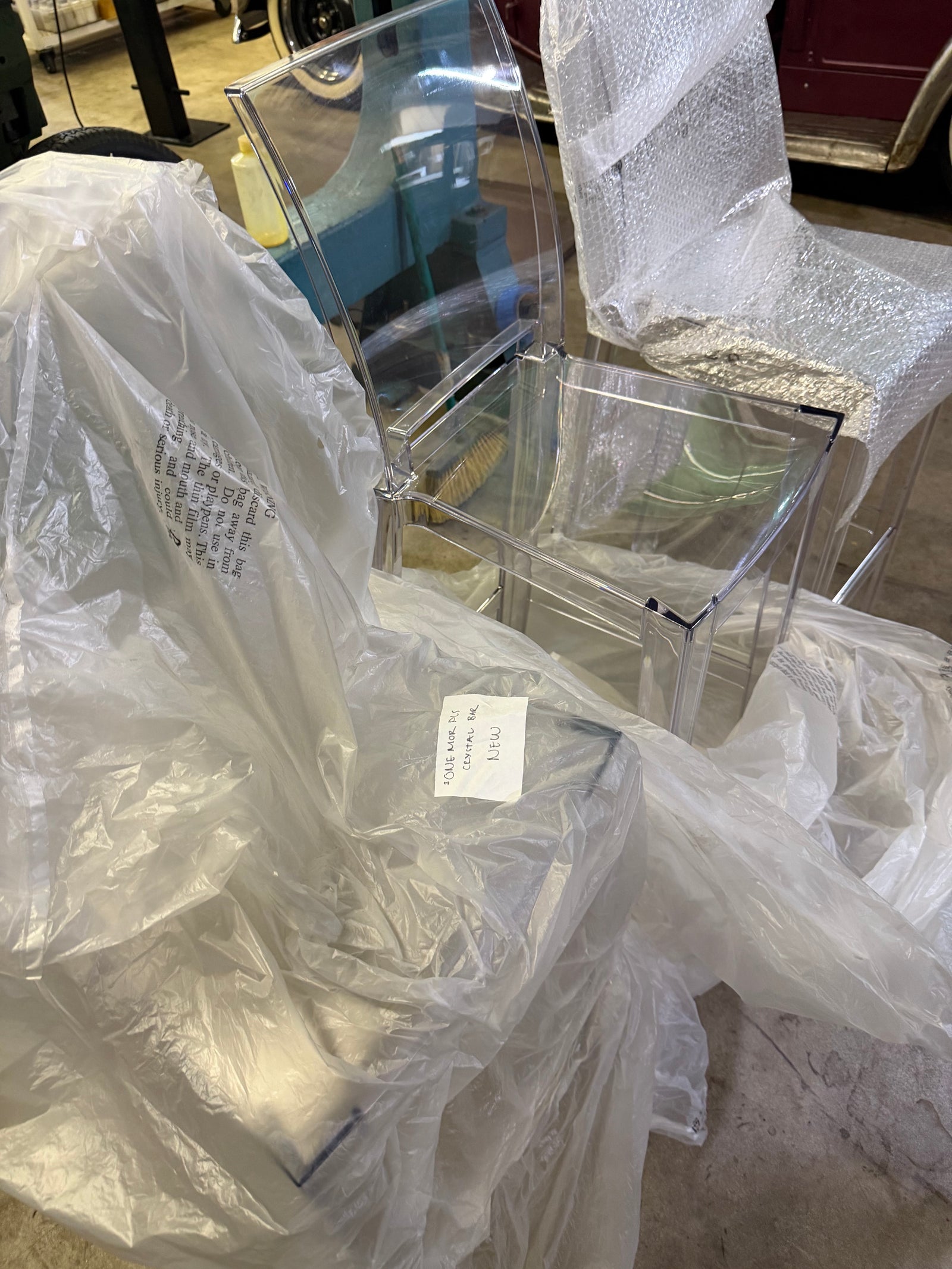 One More Please Bar Height ****Warehouse Sale****Crystal--SET of 3)