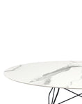 Glossy marble oval