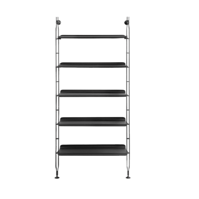 Adam Wood Bookcase Shelves Kartell 1 Ash Black/Black
