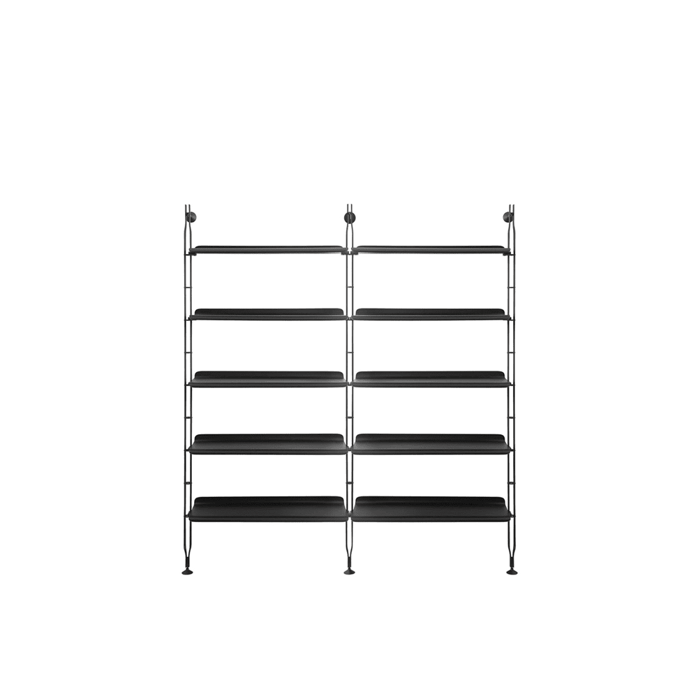 Adam Wood Bookcase Shelves Kartell 2 Ash Black/Black