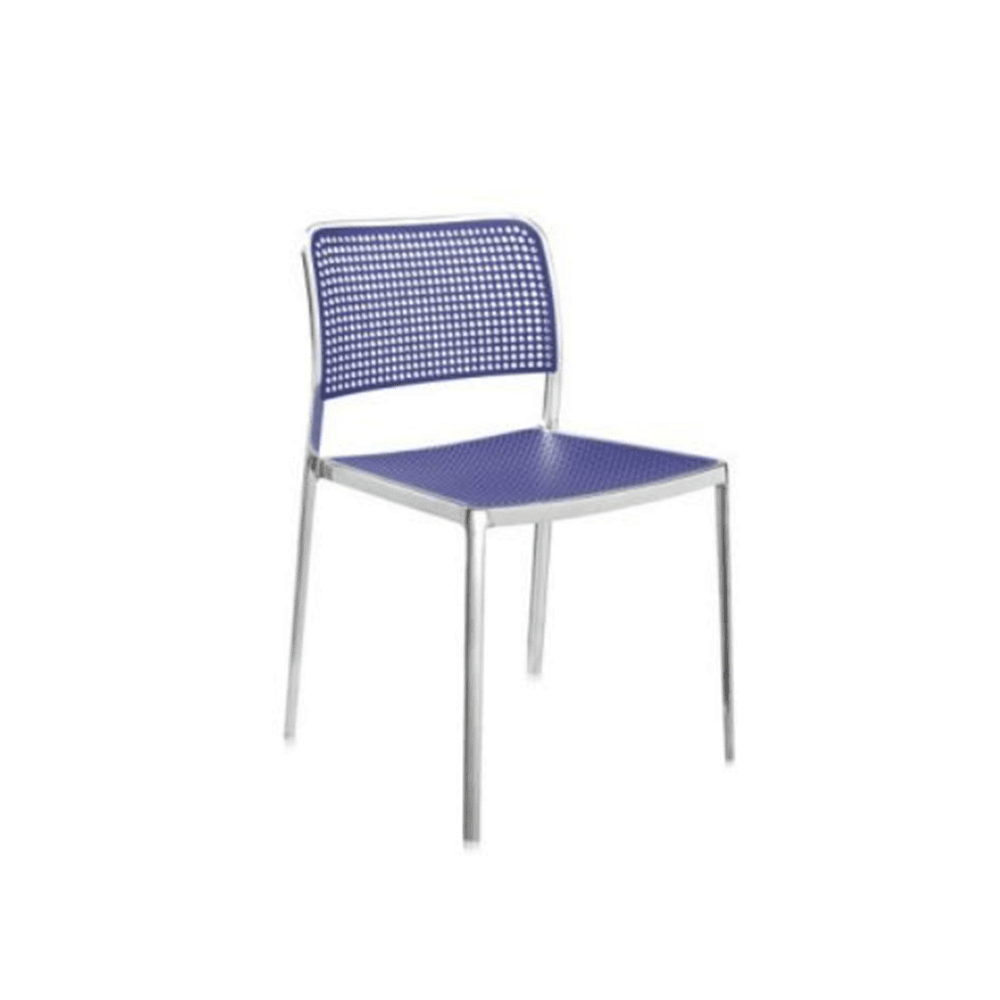 Audrey Shiny Chair Chairs Kartell No Arm / Polished Blue