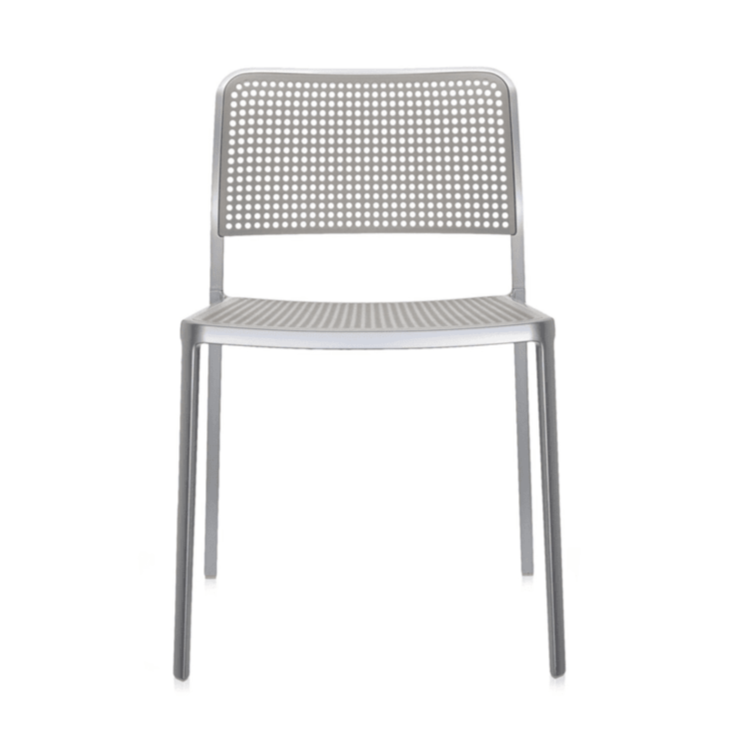 Audrey Shiny Chair Chairs Kartell No Arm / Polished Grey