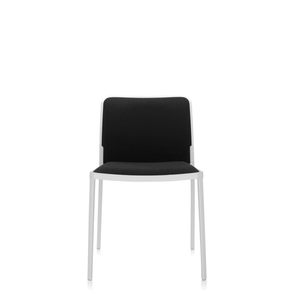 Audrey Soft (2 Chairs) Side/Dining Kartell No Arms Painted Aluminum White Trevira Black