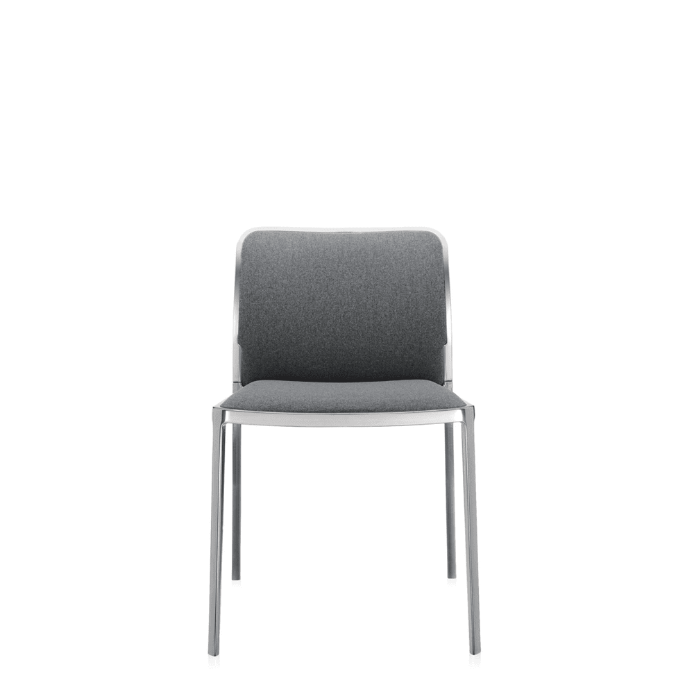 Audrey Soft Polished (2 Chairs) Side/Dining Kartell No Arms / Grey