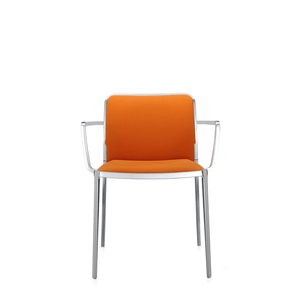 Audrey Soft Polished (2 Chairs) Side/Dining Kartell With Arms / Orange 
