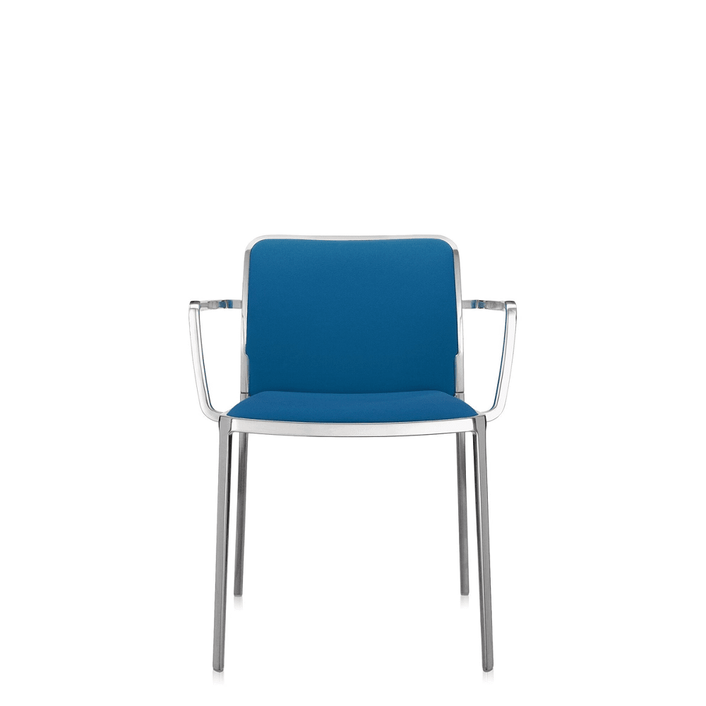 Audrey Soft Polished (2 Chairs) Side/Dining Kartell With Arms / Teal