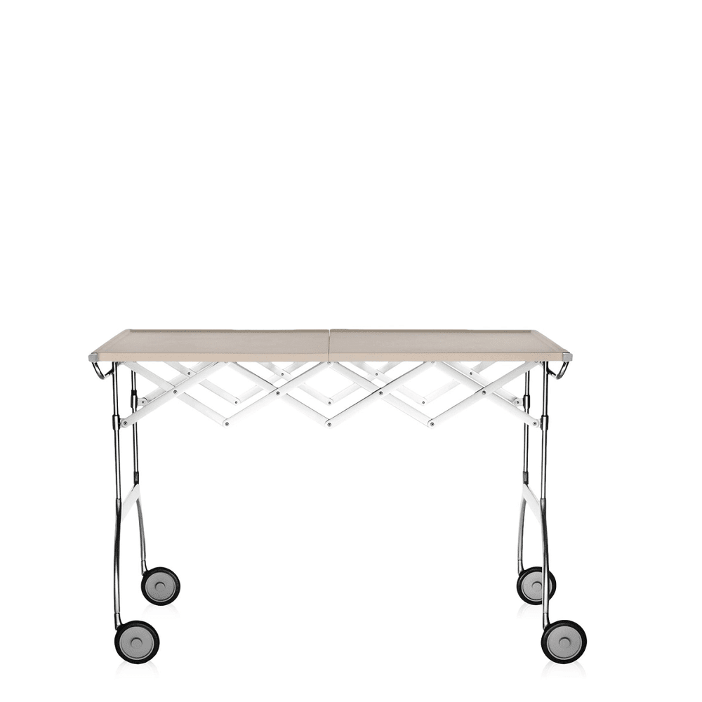 Battista Folding Table Carts / Trolleys Kartell Metal Cream