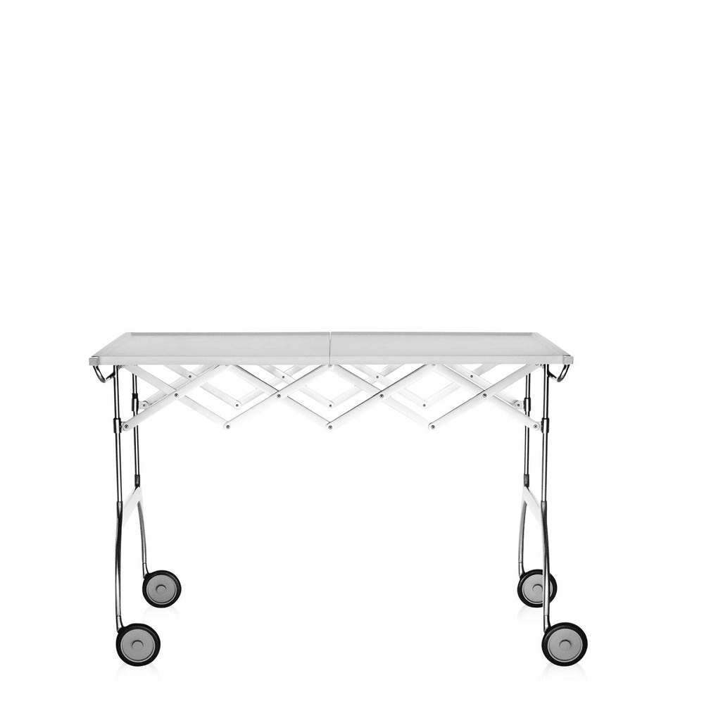 Battista Folding Table Carts / Trolleys Kartell Metal White