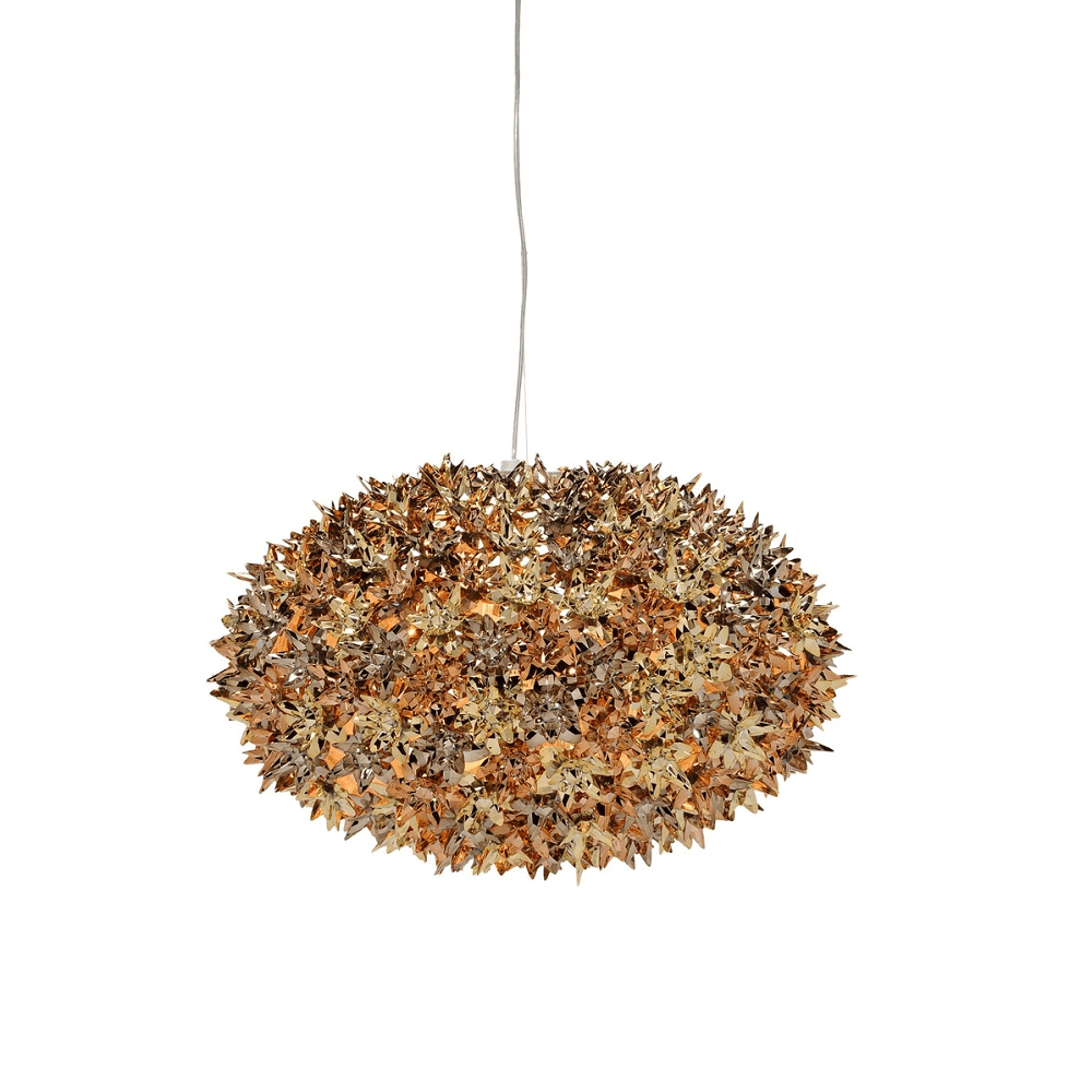 Bloom Round Suspension Lamp hanging lamps Kartell Medium - Metallic Gold/Bronze/Copper