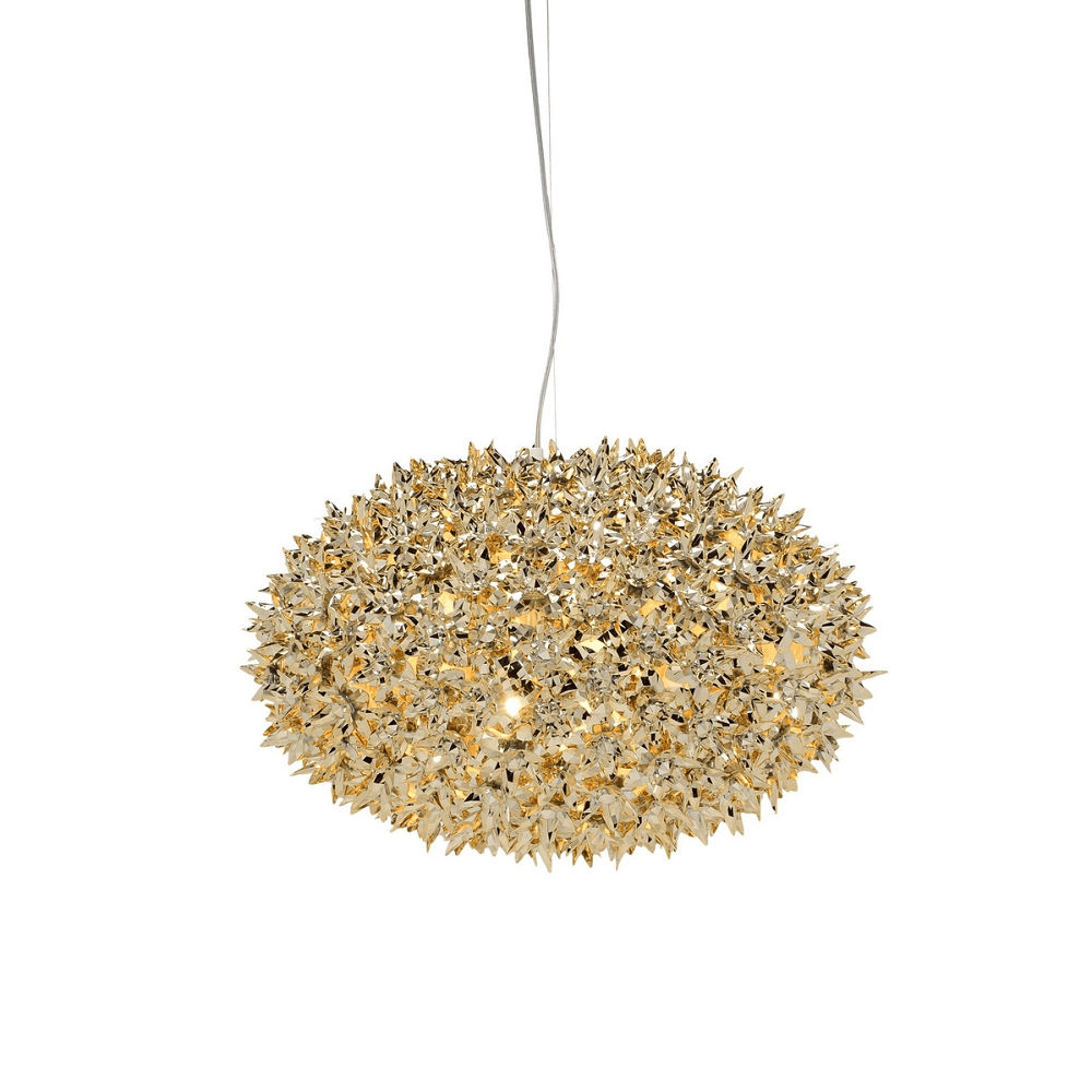 Bloom Round Suspension Lamp hanging lamps Kartell Medium - Metallic Gold