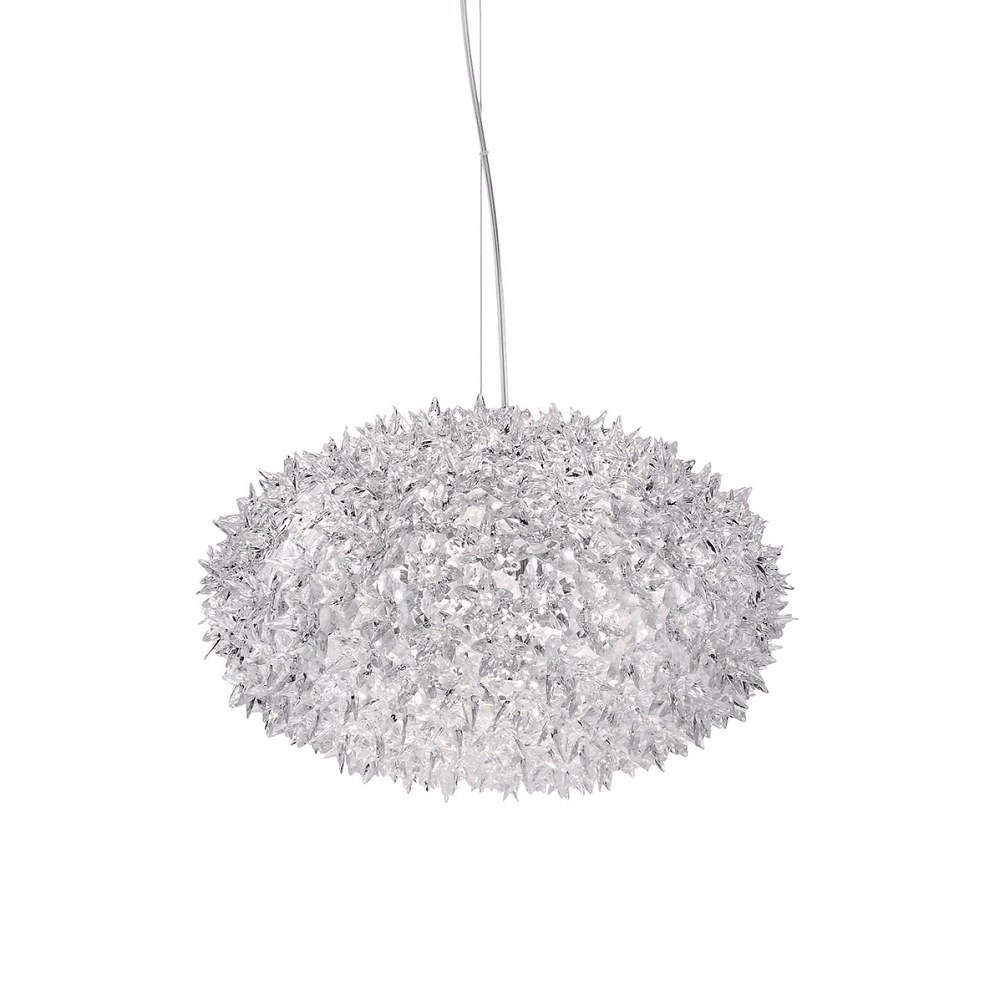 Bloom Round Suspension Lamp hanging lamps Kartell Medium - Transparent Crystal