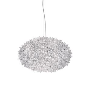 Bloom Round Suspension Lamp hanging lamps Kartell Medium - Transparent Crystal 