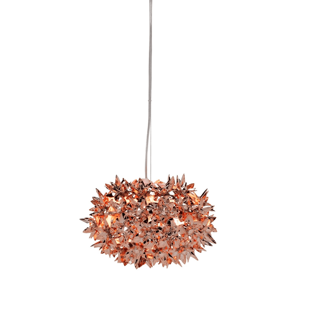 Bloom Round Suspension Lamp hanging lamps Kartell Small - Metallic Copper