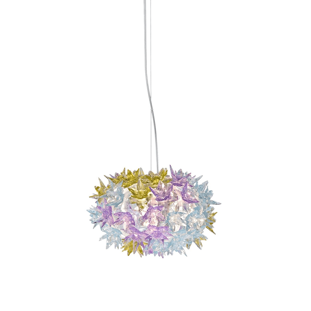 Bloom Round Suspension Lamp hanging lamps Kartell Small - Transparent Lavender