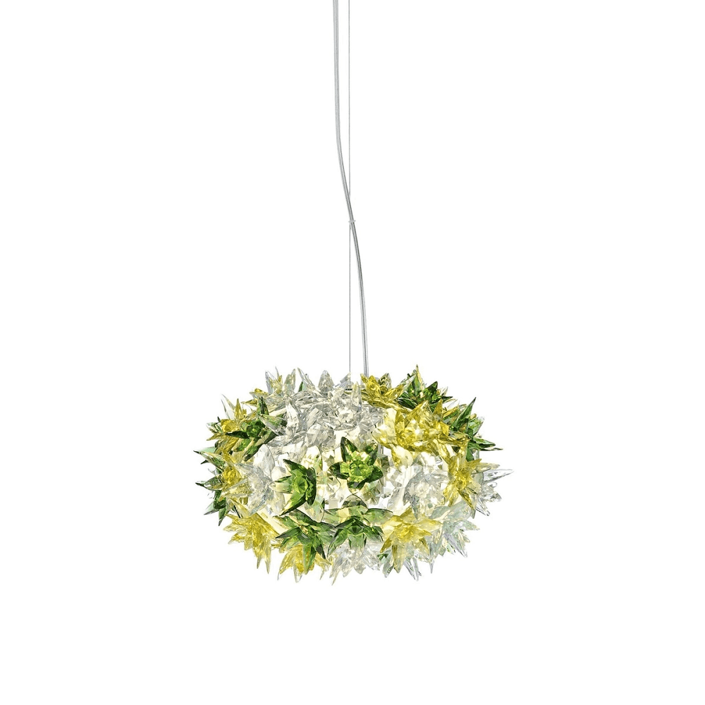 Bloom Round Suspension Lamp hanging lamps Kartell Small - Transparent Mint