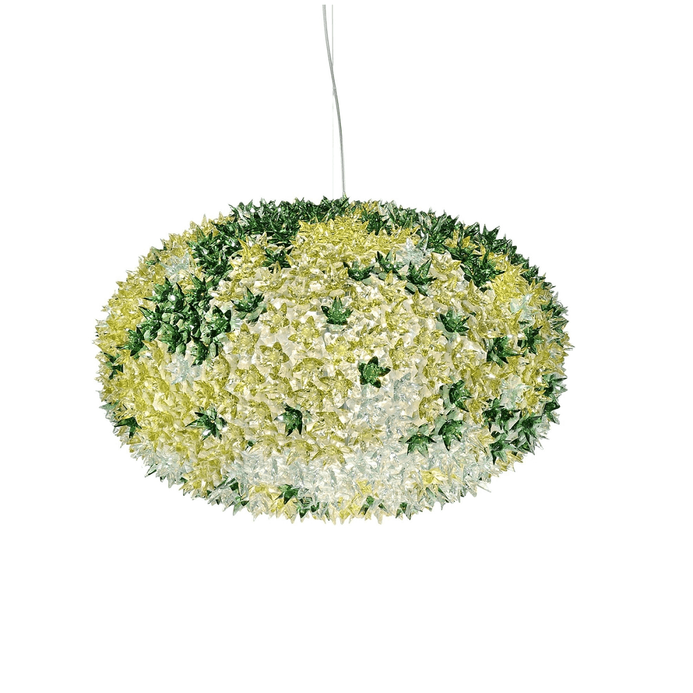 Bloom Round Suspension Lamp hanging lamps Kartell X-Large - Transparent Mint