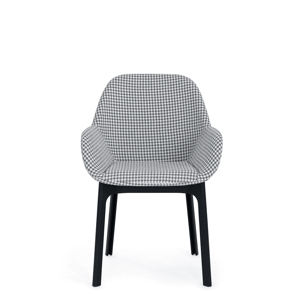 Clap Embossed Fabric Armchair Chairs Kartell Black/Grey