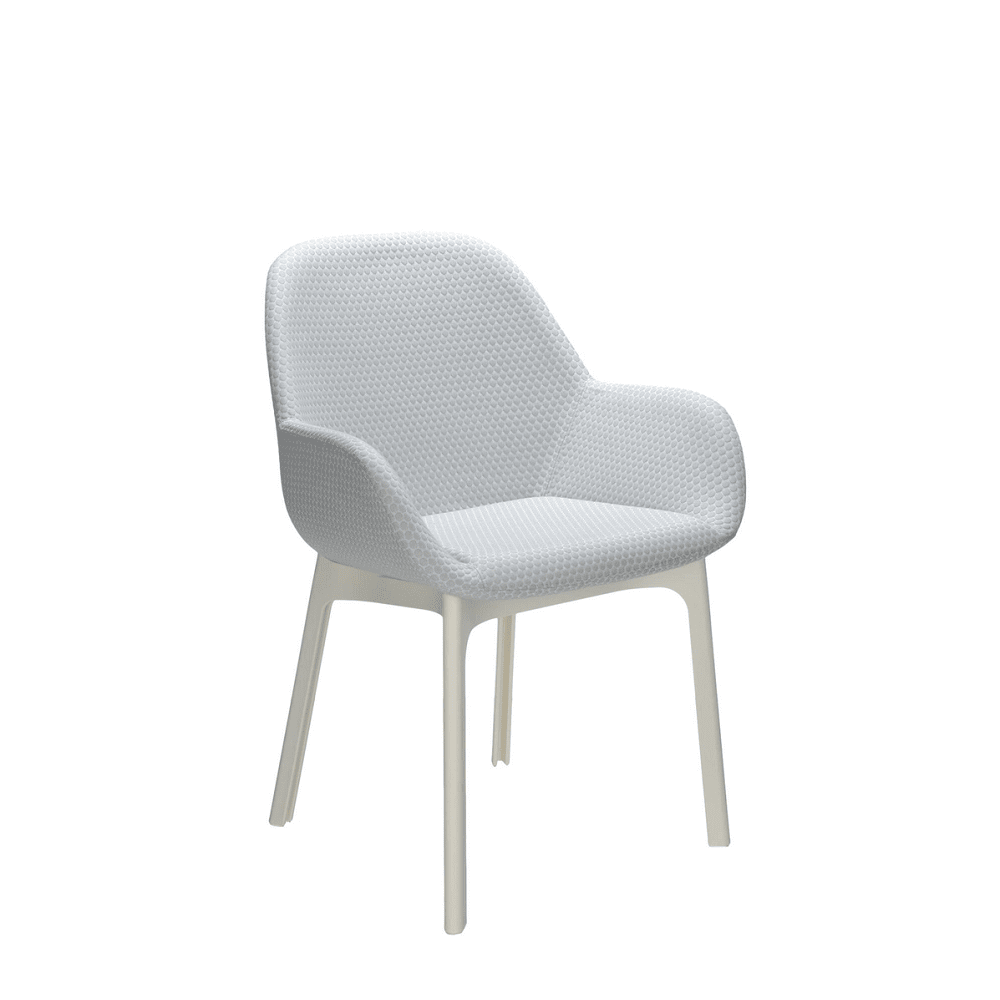Clap Embossed Fabric Armchair Chairs Kartell