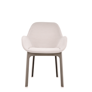 Clap Embossed Fabric Armchair Chairs Kartell Tortoise/Beige 