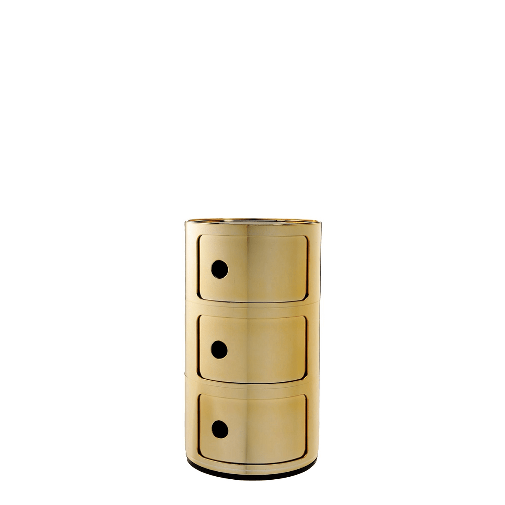 Componibili Metallic Storage Modules storage Kartell 3-Unit +$115.00 Gold