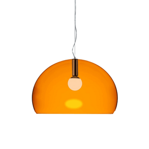 Fly Suspension Lamp hanging lamps Kartell Large - Transparent Orange 