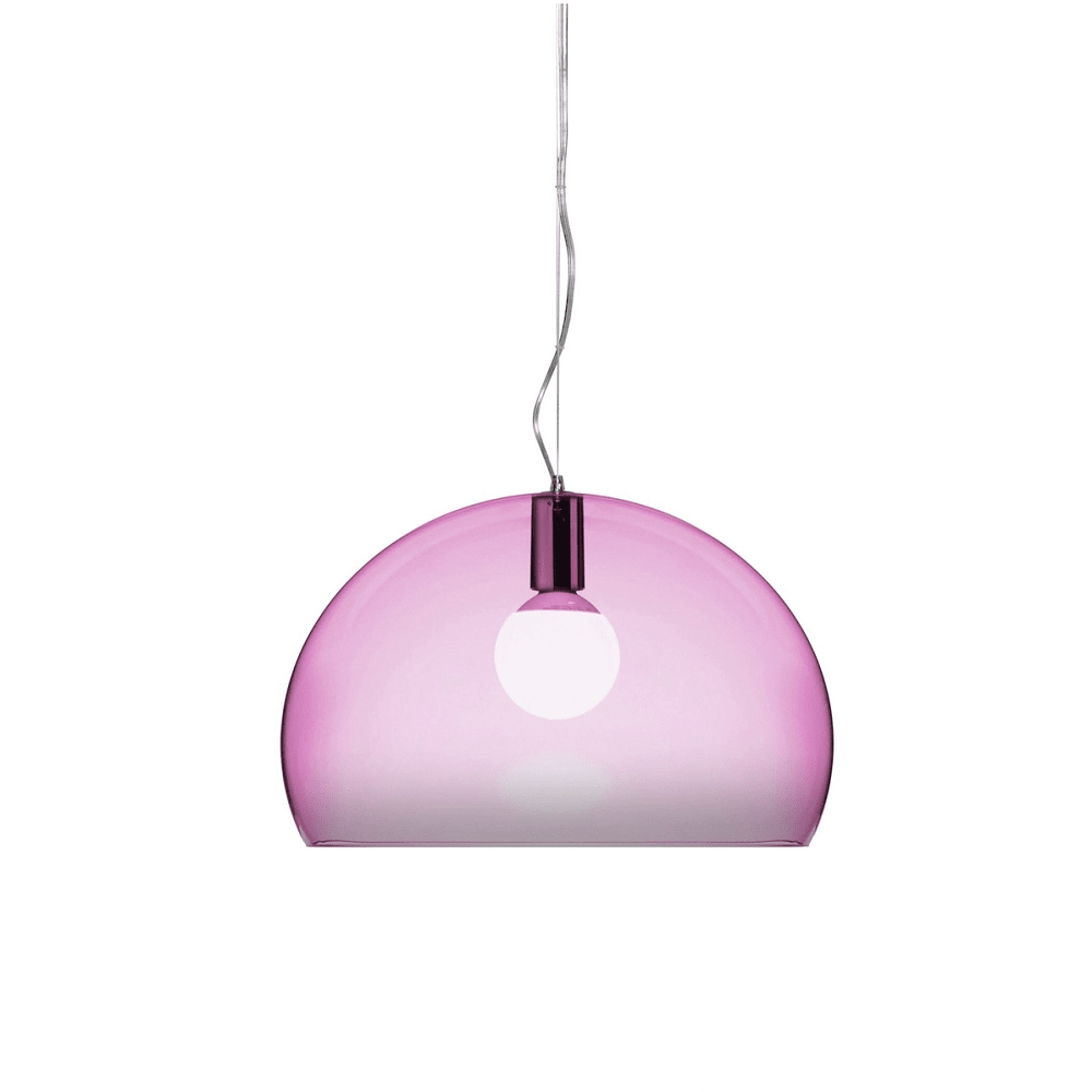 Fly Suspension Lamp hanging lamps Kartell Medium - Transparent Pink