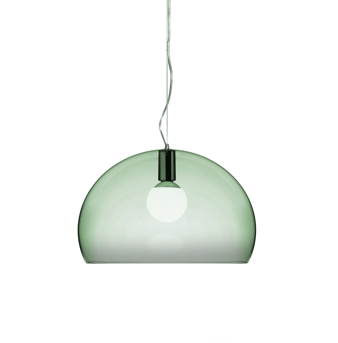 Fly Suspension Lamp hanging lamps Kartell Medium - Transparent Sage Green