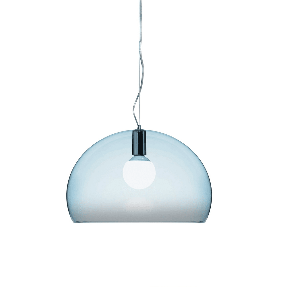 Fly Suspension Lamp hanging lamps Kartell Medium - Transparent Sky Blue