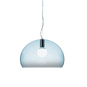 Fly Suspension Lamp hanging lamps Kartell Medium - Transparent Sky Blue 