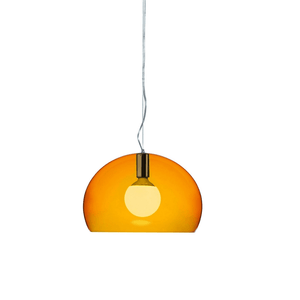 Fly Suspension Lamp hanging lamps Kartell Small - Transparent Orange 