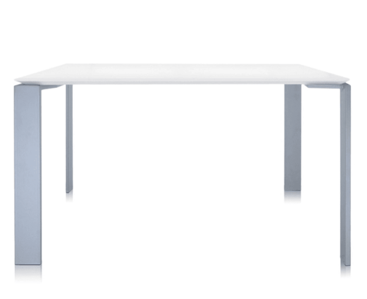 Four Table Square Tables Kartell Aluminum/White