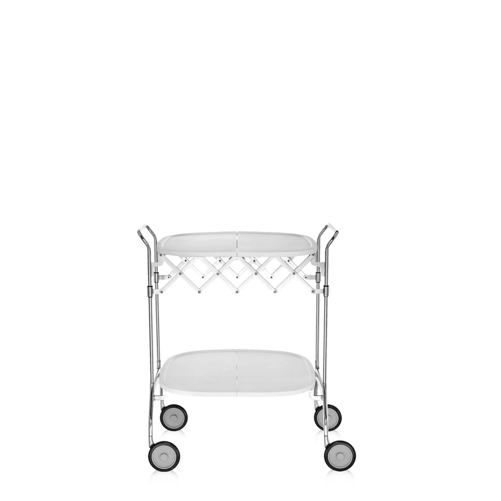 Gastone Folding Trolley Carts / Trolleys Kartell Chrome White