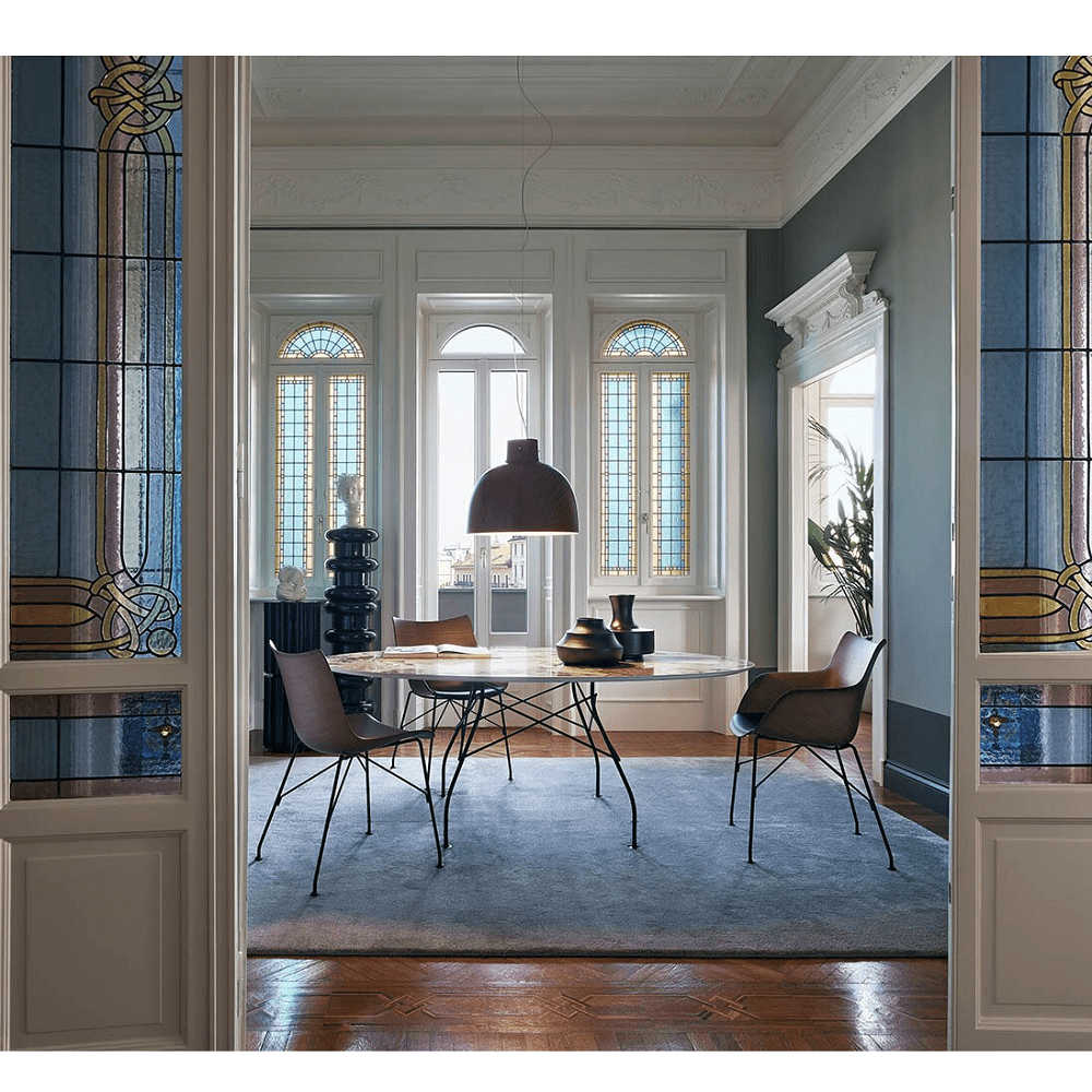 Glossy Oval Table Outdoors Kartell