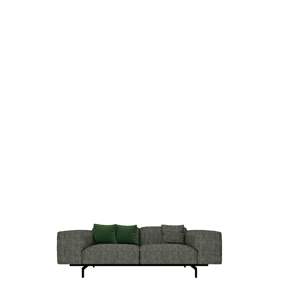 Largo Sofa Sofa Kartell 2 Seater Gubbio/Dark Grey