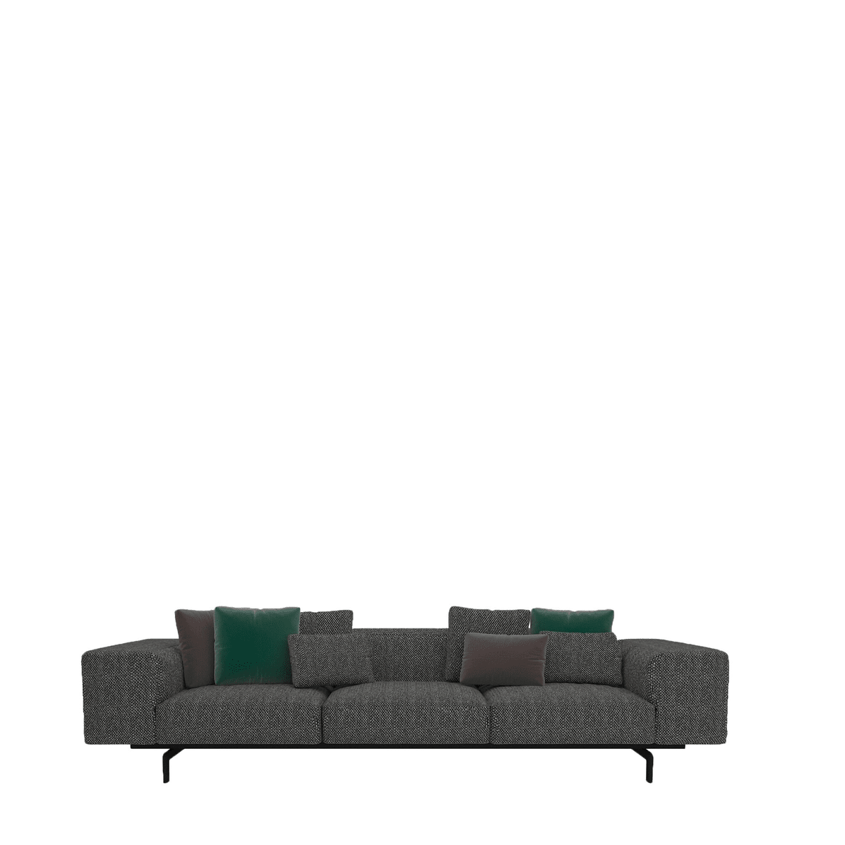 Largo Sofa Sofa Kartell 3 Seater Gubbio/Dark Grey