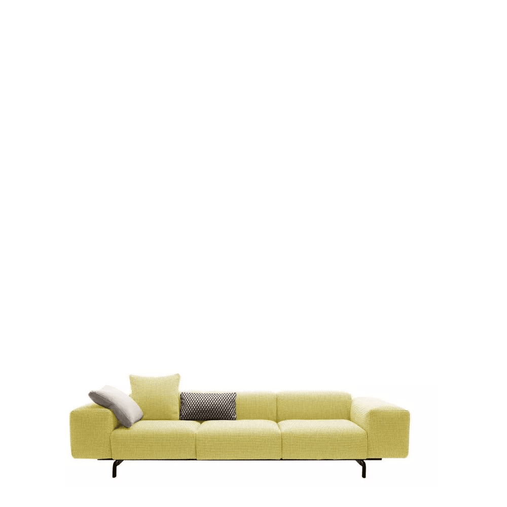 Largo Sofa Sofa Kartell 2 Seater Houndstooth/Mustard