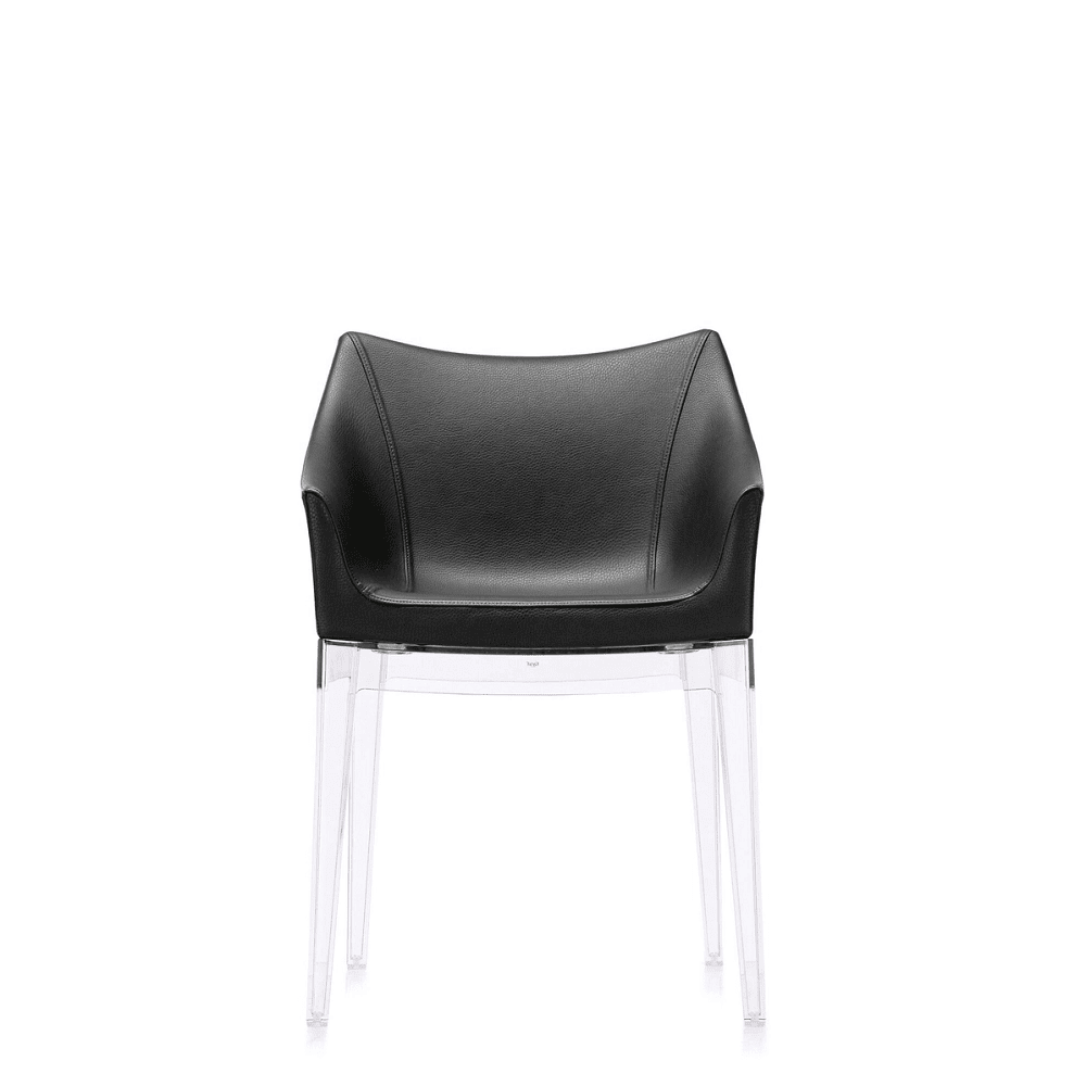 Kartell Madame Chair Chair Kartell Transparent Base - Ecoleather Black