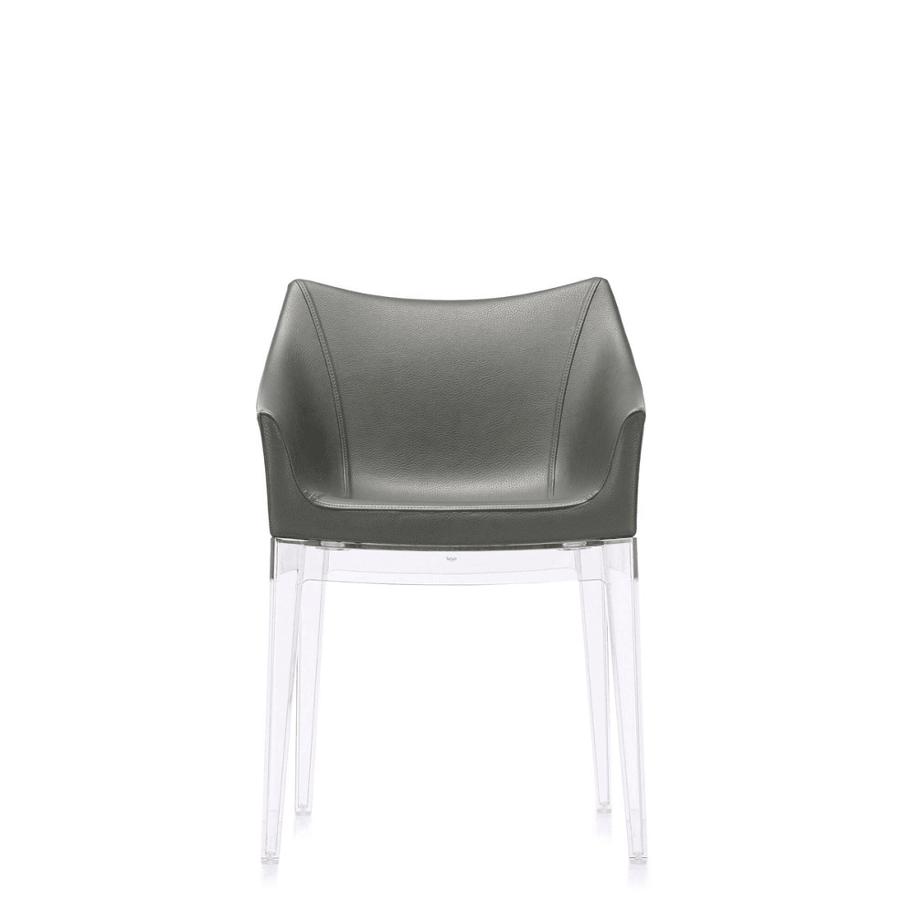 Kartell Madame Chair Chair Kartell Transparent Base - Ecoleather Dark Grey