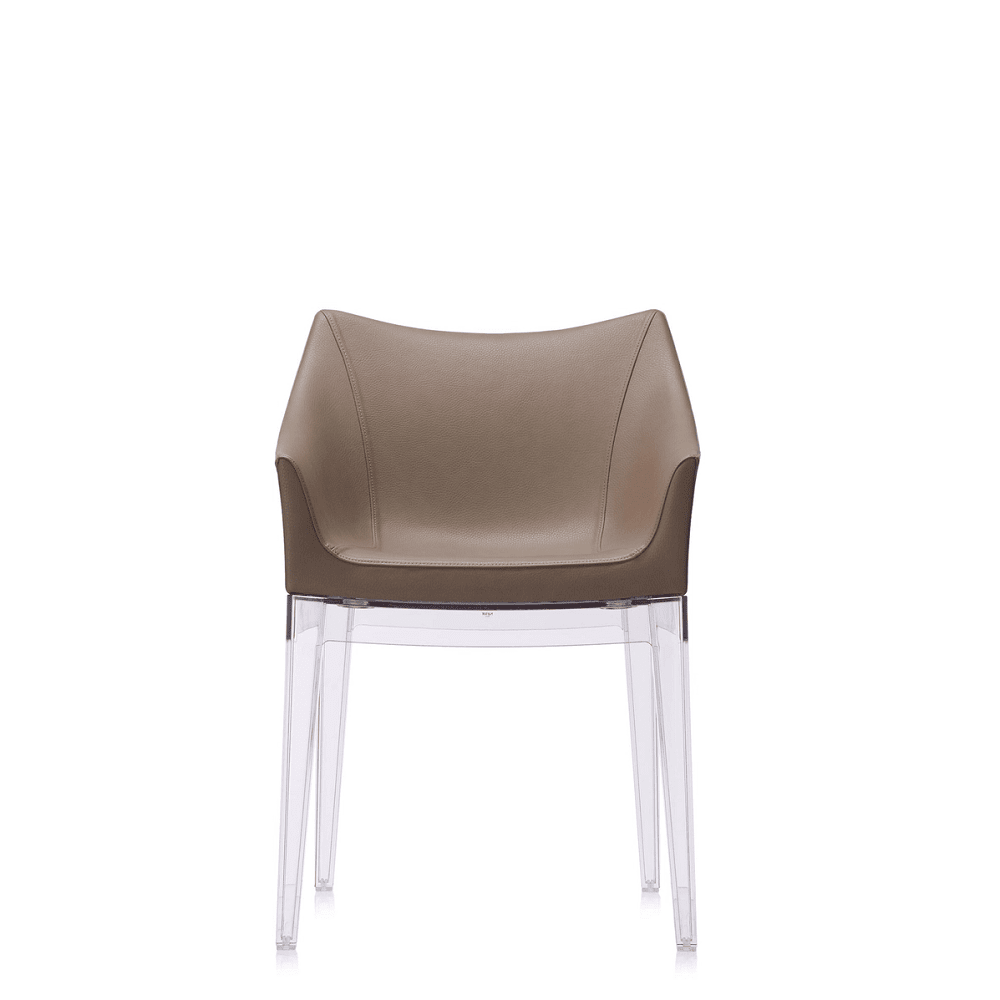 Kartell Madame Chair Chair Kartell Transparent Base - Ecoleather Dove Grey