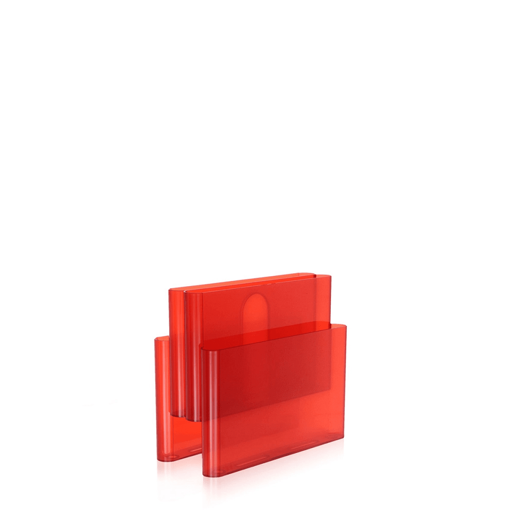 Kartell Magazine Rack magazine stand Kartell Opaline Orange Red