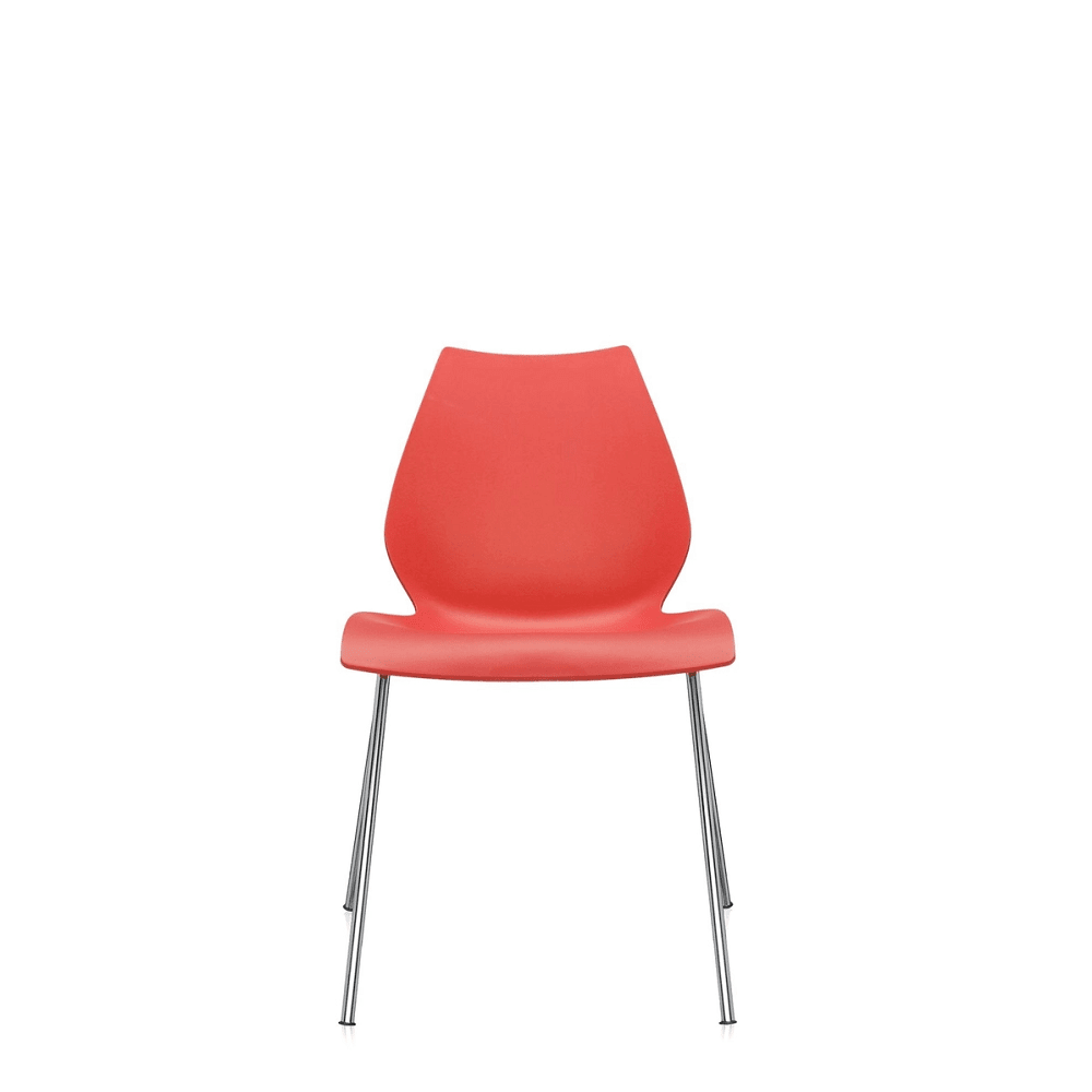 Maui Side Chair Set of 2 Side/Dining Kartell Chrome Red