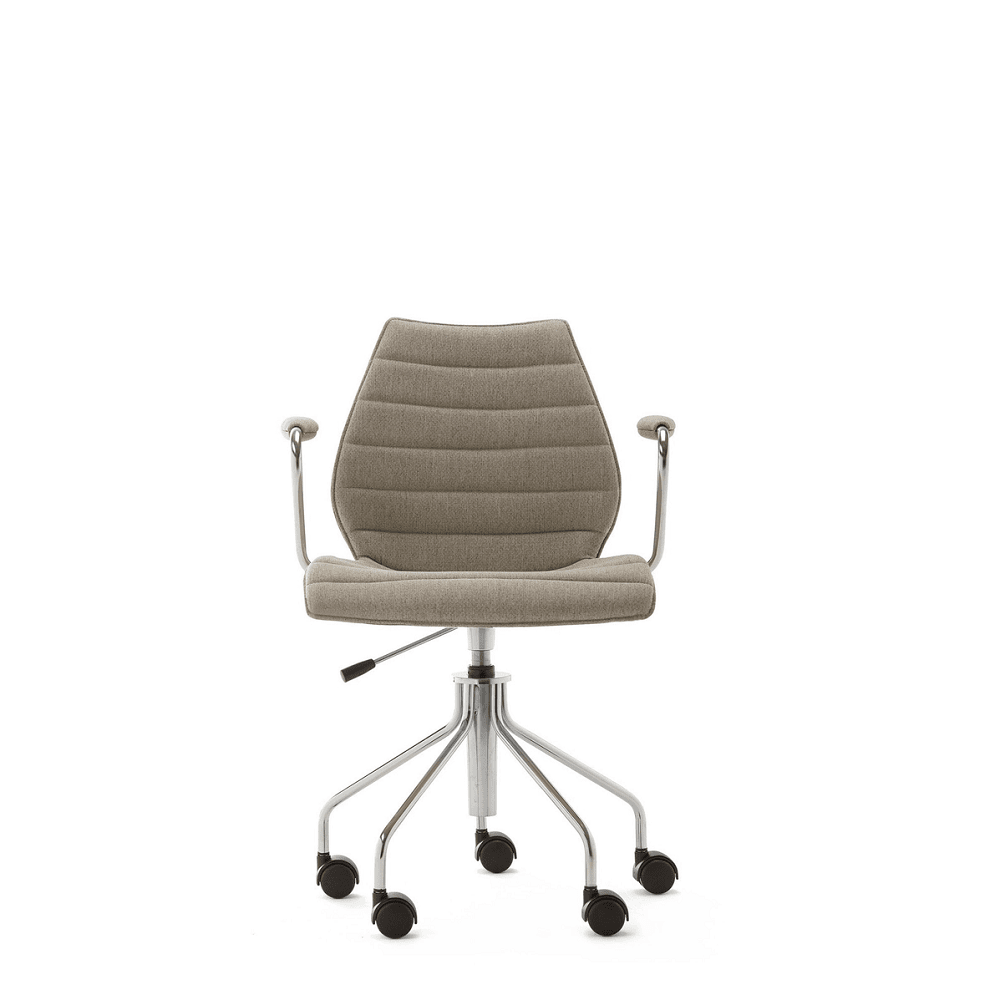 Maui Soft Swivel Armchair Height Adjustable task chair Kartell Noma Beige