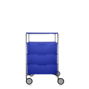 Mobil 3 Drawers / 1 Shelf With Wheels Shelf Kartell Cobalt Blue 
