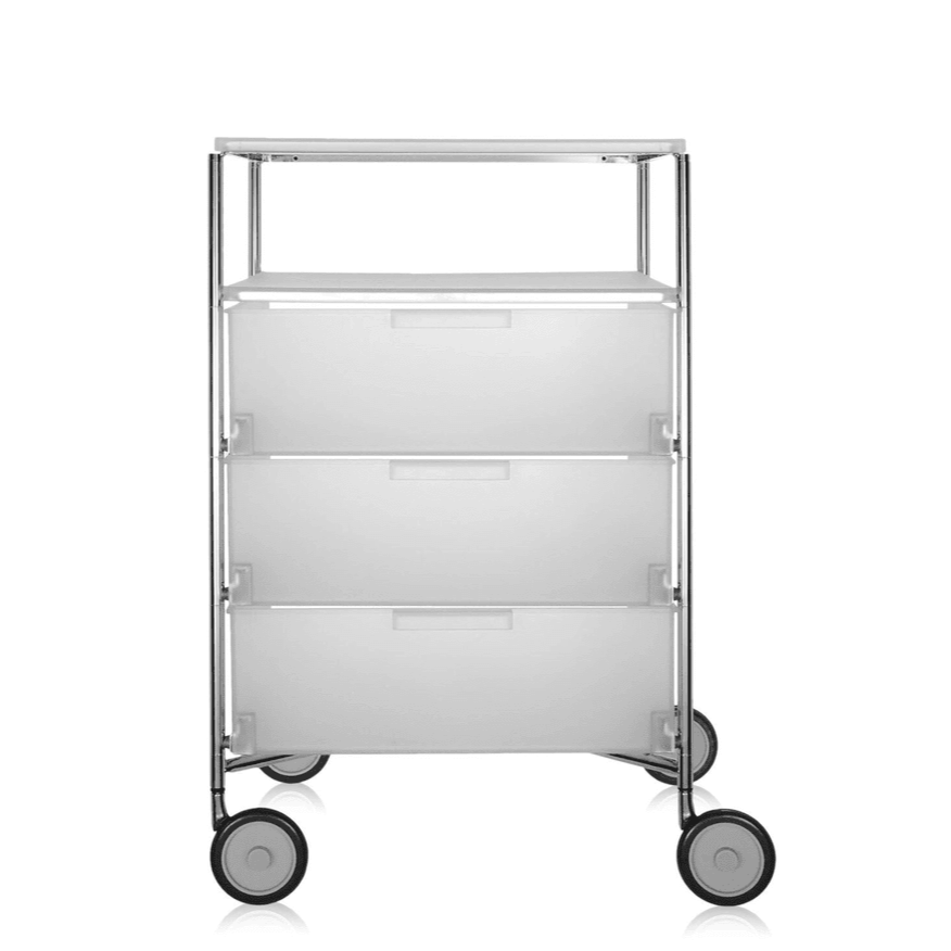 Mobil 3 Drawers / 1 Shelf With Wheels Shelf Kartell Ice