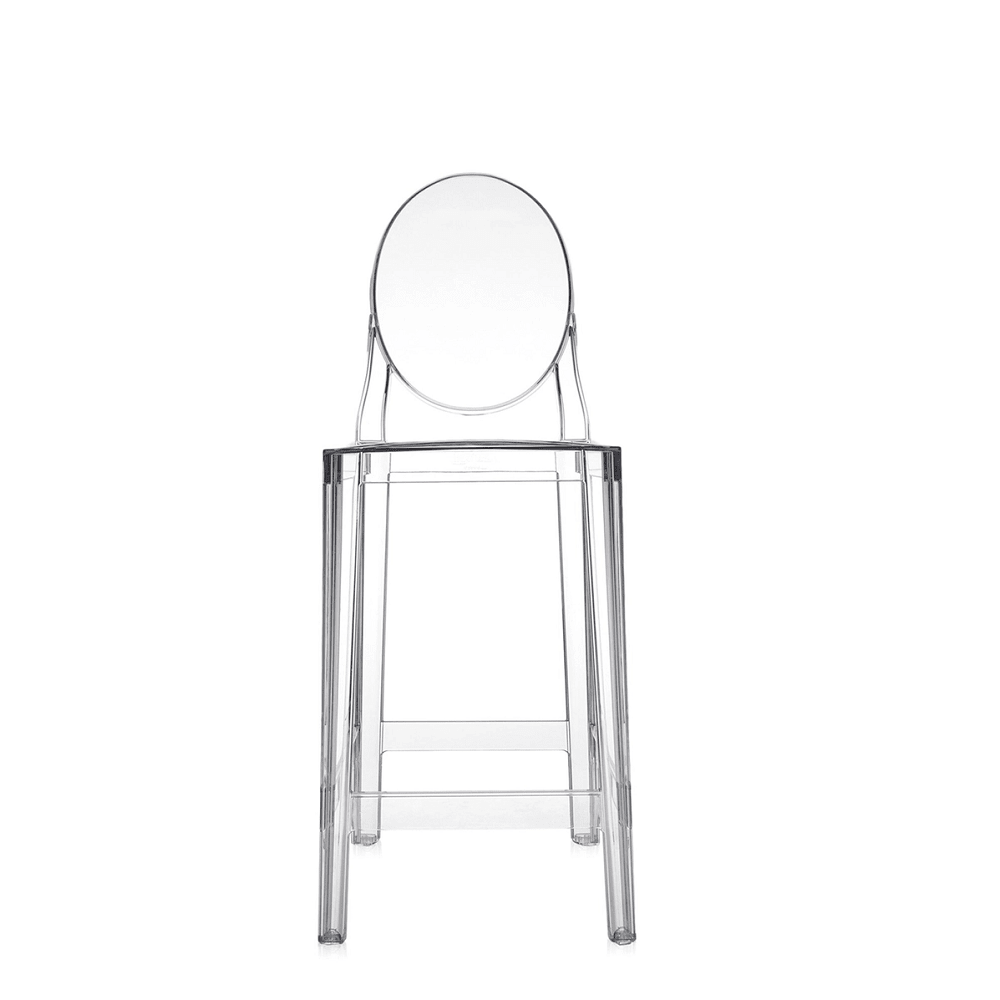 One More Stool (2 Chairs) bar seating Kartell Counter Stool Transparent Crystal