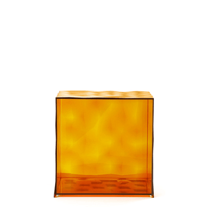 Optic Cube side/end table Kartell Transparent Amber With Door +$75.00 