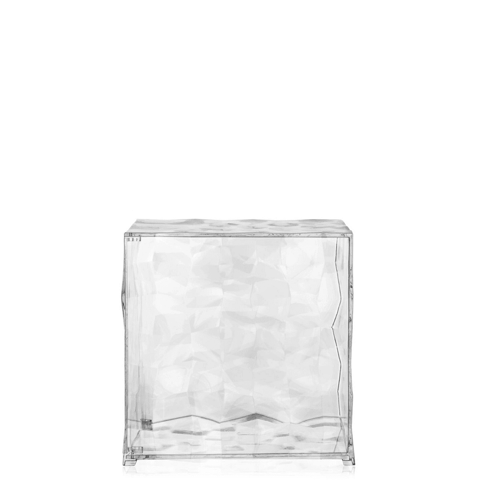 Optic Cube side/end table Kartell Transparent Crystal With Door +$75.00