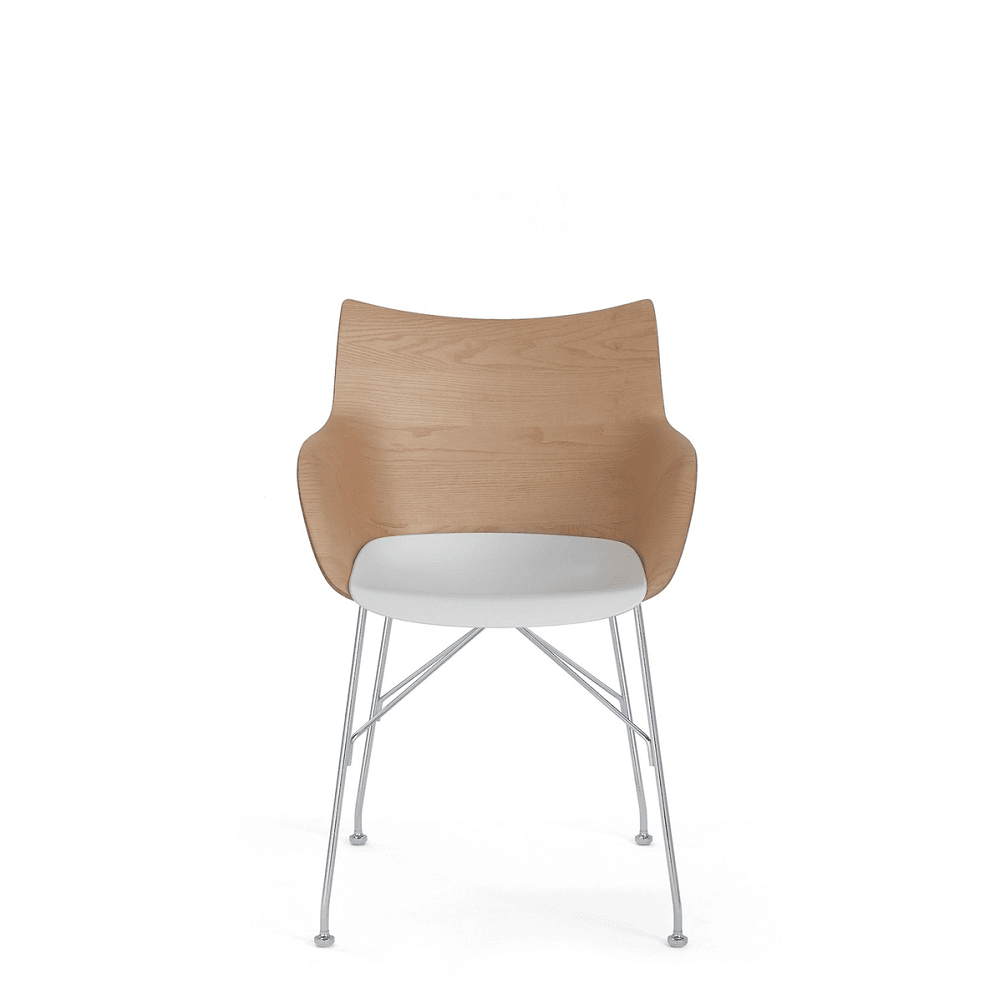 Q/Wood Chair Chairs Kartell Slatted Ash Light Wood/Chrome