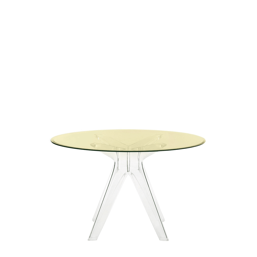 Sir Gio Table Round table Kartell Transparent Crystal Yellow