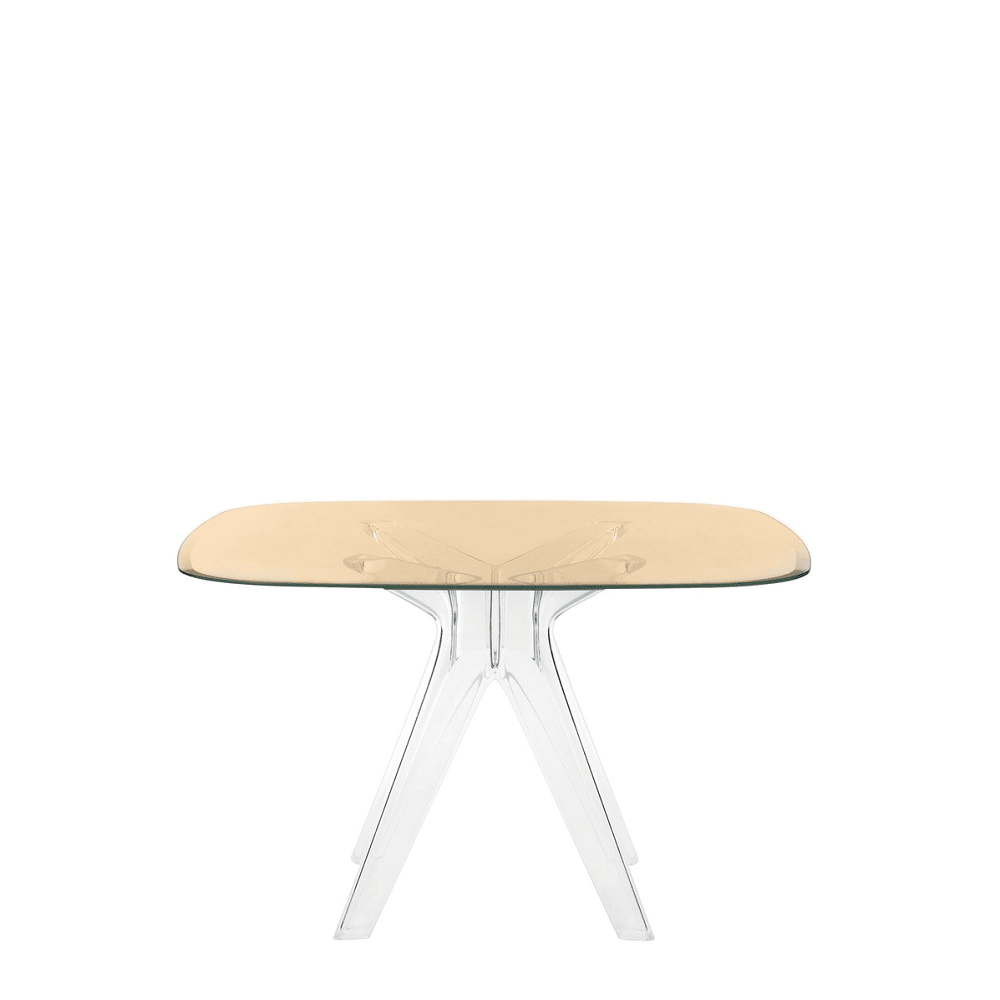 Sir Gio Square Table table Kartell Transparent Bronze